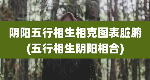 阴阳五行相生相克图表脏腑(五行相生阴阳相合)