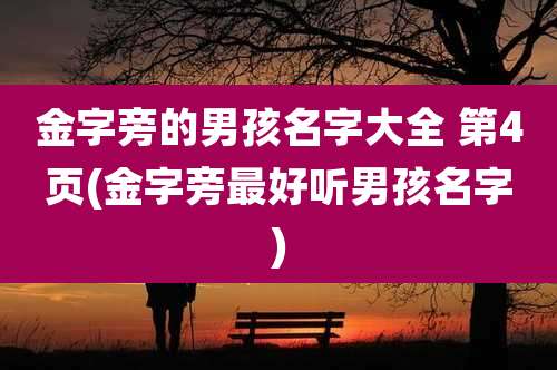 金字旁的男孩名字大全 第4页(金字旁最好听男孩名字)