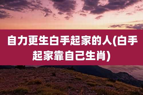 自力更生白手起家的人(白手起家靠自己生肖)
