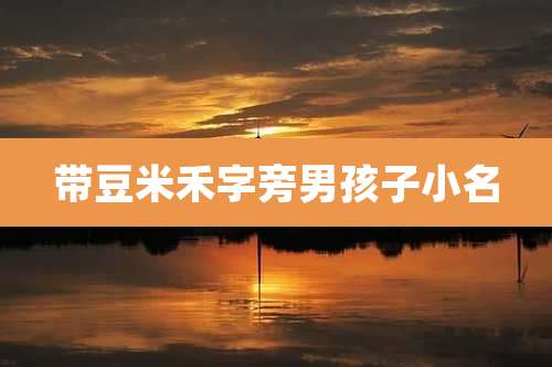 带豆米禾字旁男孩子小名