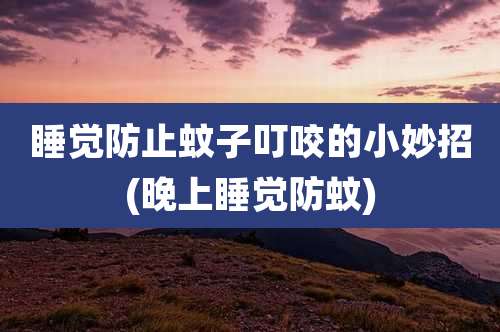 睡觉防止蚊子叮咬的小妙招(晚上睡觉防蚊)