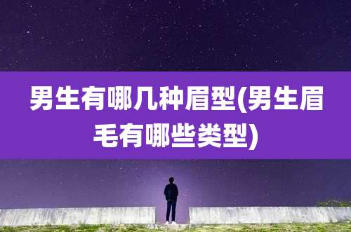 男生有哪几种眉型(男生眉毛有哪些类型)