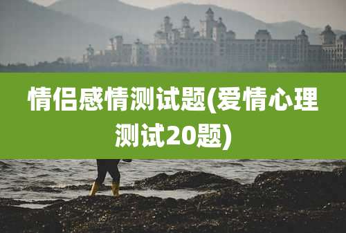 情侣感情测试题(爱情心理测试20题)