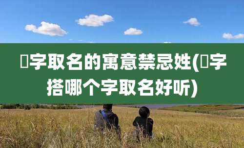 赟字取名的寓意禁忌姓(赟字搭哪个字取名好听)