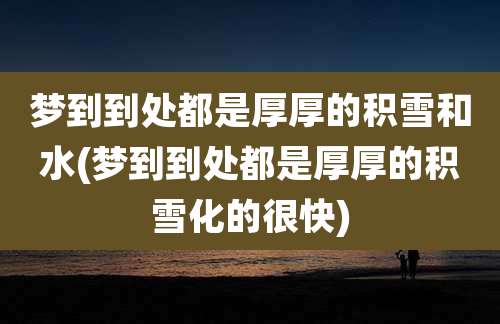 梦到到处都是厚厚的积雪和水(梦到到处都是厚厚的积雪化的很快)