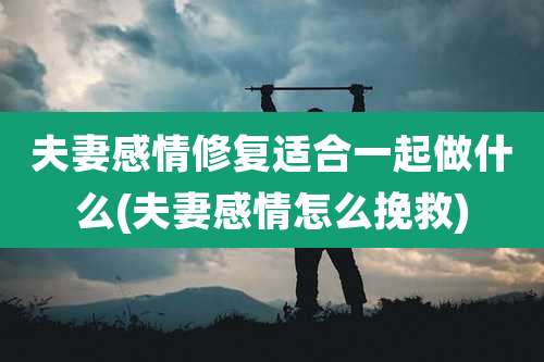 夫妻感情修复适合一起做什么(夫妻感情怎么挽救)