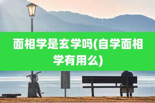 面相学是玄学吗(自学面相学有用么)