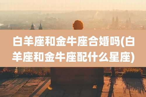白羊座和金牛座合婚吗(白羊座和金牛座配什么星座)