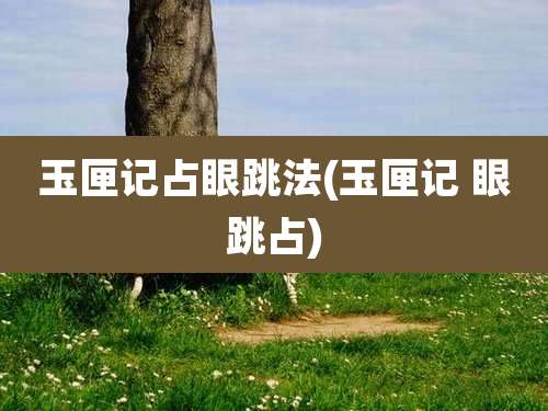 玉匣记占眼跳法(玉匣记 眼跳占)