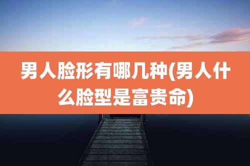 男人脸形有哪几种(男人什么脸型是富贵命)