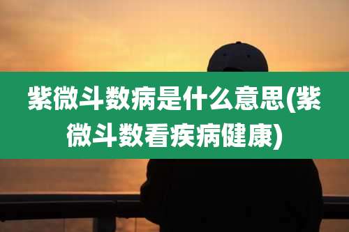 紫微斗数病是什么意思(紫微斗数看疾病健康)