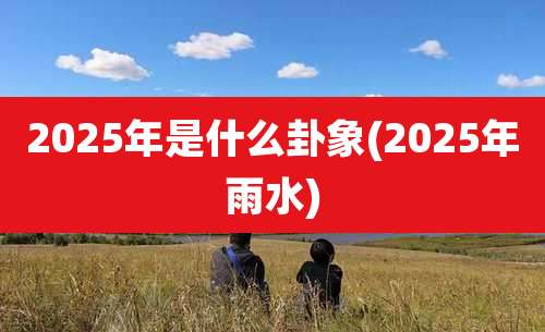 2025年是什么卦象(2025年雨水)