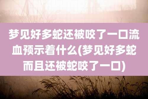 梦见好多蛇还被咬了一口流血预示着什么(梦见好多蛇而且还被蛇咬了一口)