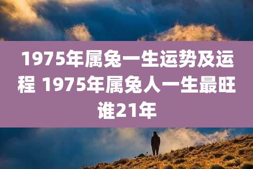 1975年属兔一生运势及运程 1975年属兔人一生最旺谁21年