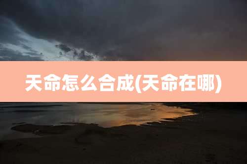 天命怎么合成(天命在哪)