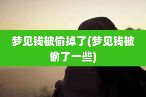 梦见钱被偷掉了(梦见钱被偷了一些)