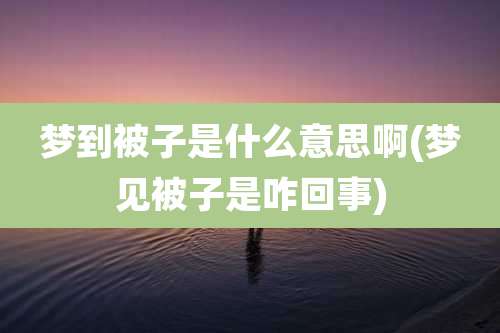 梦到被子是什么意思啊(梦见被子是咋回事)