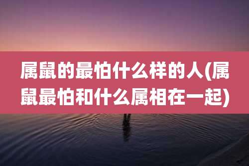 属鼠的最怕什么样的人(属鼠最怕和什么属相在一起)