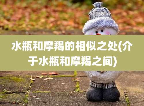 水瓶和摩羯的相似之处(介于水瓶和摩羯之间)