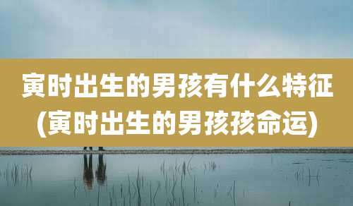 寅时出生的男孩有什么特征(寅时出生的男孩孩命运)