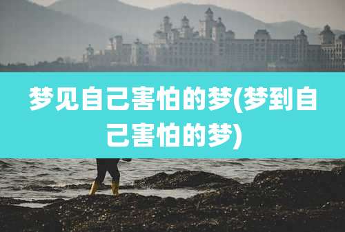 梦见自己害怕的梦(梦到自己害怕的梦)