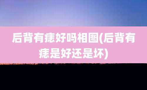 后背有痣好吗相图(后背有痣是好还是坏)