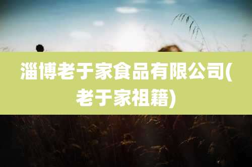 淄博老于家食品有限公司(老于家祖籍)