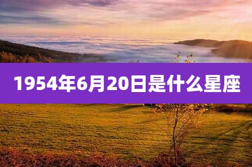 1954年6月20日是什么星座