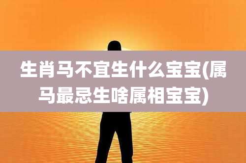 生肖马不宜生什么宝宝(属马最忌生啥属相宝宝)