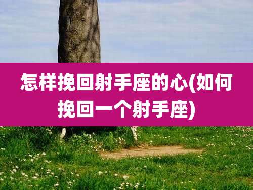 怎样挽回射手座的心(如何挽回一个射手座)