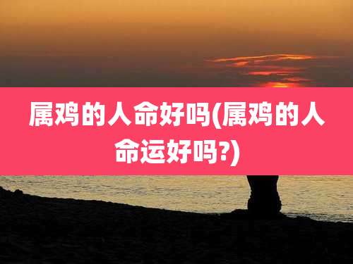 属鸡的人命好吗(属鸡的人命运好吗?)