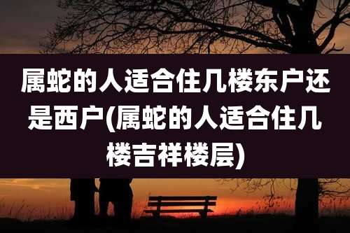 属蛇的人适合住几楼东户还是西户(属蛇的人适合住几楼吉祥楼层)