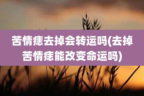 苦情痣去掉会转运吗(去掉苦情痣能改变命运吗)