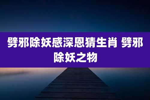 劈邪除妖感深恩猜生肖 劈邪除妖之物