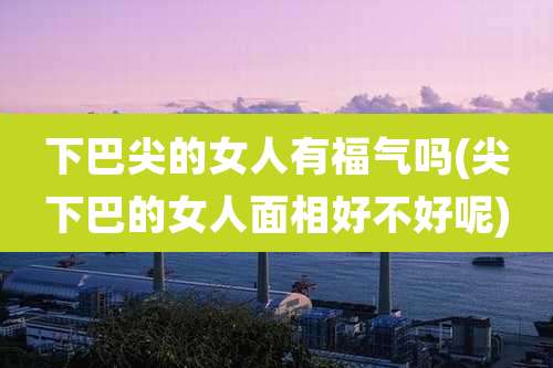 下巴尖的女人有福气吗(尖下巴的女人面相好不好呢)
