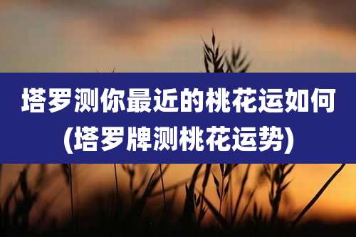 塔罗测你最近的桃花运如何(塔罗牌测桃花运势)