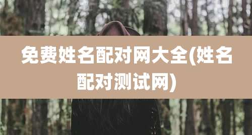 免费姓名配对网大全(姓名配对测试网)