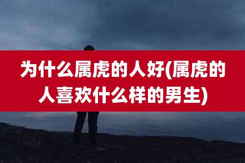 为什么属虎的人好(属虎的人喜欢什么样的男生)