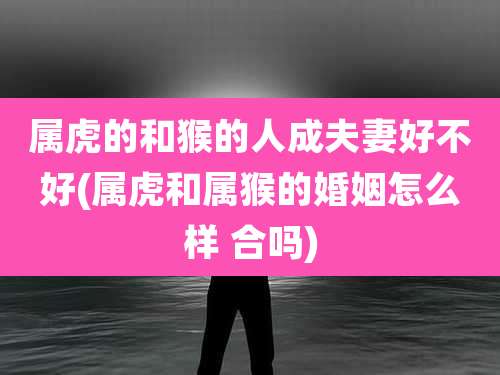 属虎的和猴的人成夫妻好不好(属虎和属猴的婚姻怎么样 合吗)