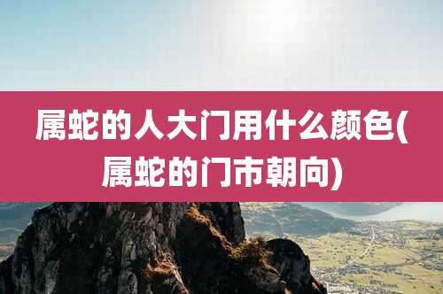 属蛇的人大门用什么颜色(属蛇的门市朝向)