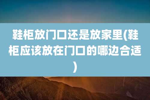鞋柜放门口还是放家里(鞋柜应该放在门口的哪边合适)