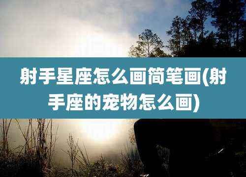 射手星座怎么画简笔画(射手座的宠物怎么画)