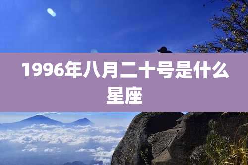 1996年八月二十号是什么星座