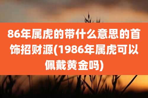 86年属虎的带什么意思的首饰招财源(1986年属虎可以佩戴黄金吗)