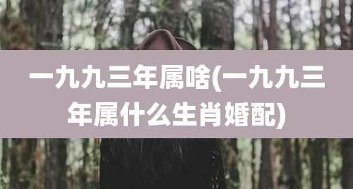 一九九三年属啥(一九九三年属什么生肖婚配)