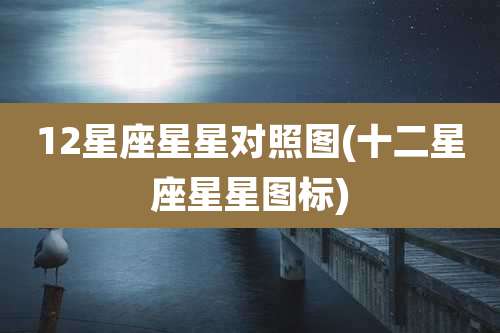 12星座星星对照图(十二星座星星图标)