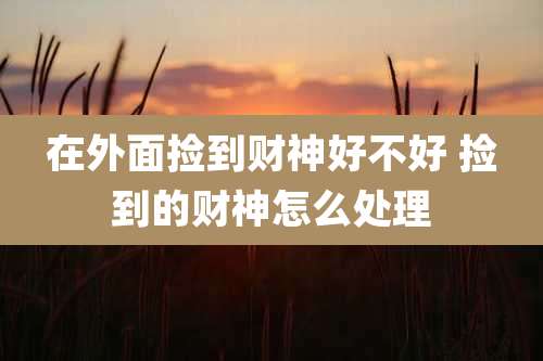 在外面捡到财神好不好 捡到的财神怎么处理