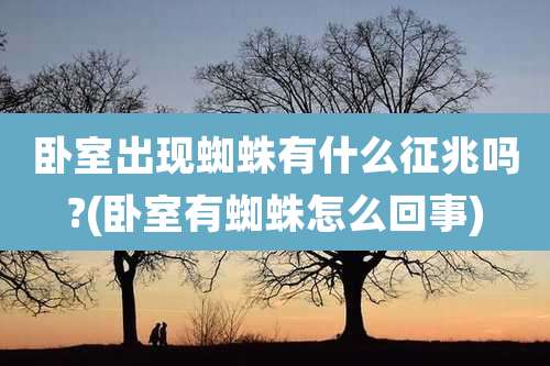 卧室出现蜘蛛有什么征兆吗?(卧室有蜘蛛怎么回事)