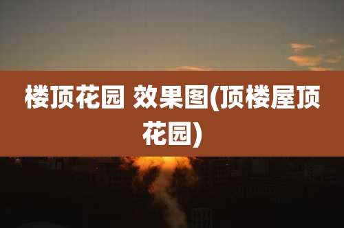 楼顶花园 效果图(顶楼屋顶花园)