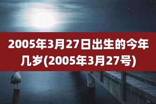 2005年3月27日出生的今年几岁(2005年3月27号)